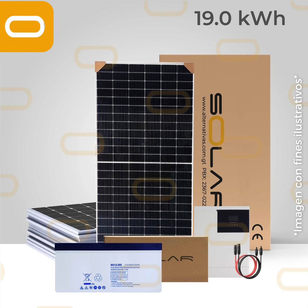 Sistema de Backup 19kWh al día / 4950Wp