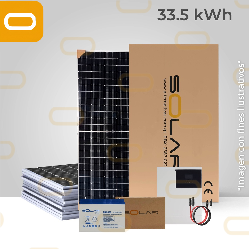 Sistema de Backup 33.5kWh al día / 8800Wp