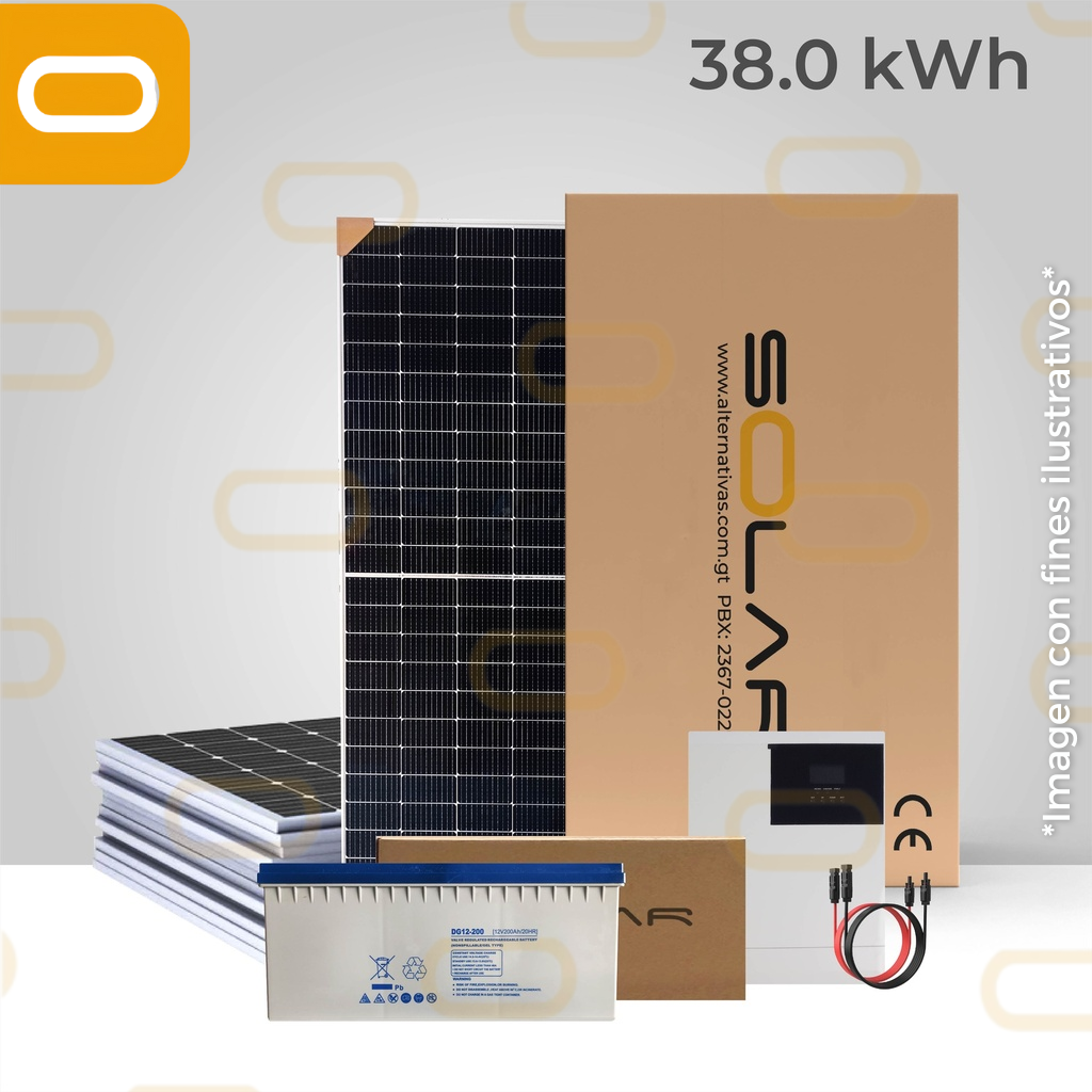 Sistema de Backup 38kWh al día / 8800Wp