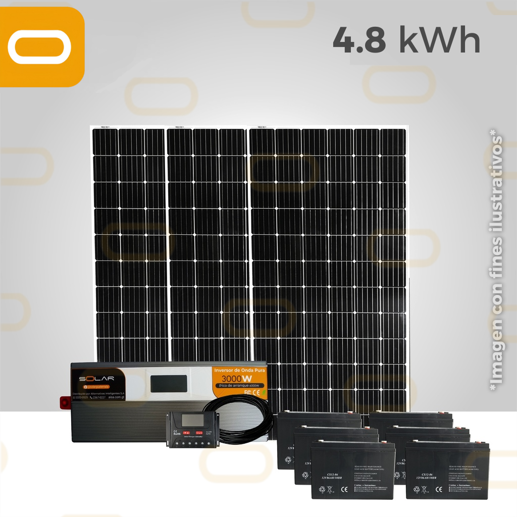 Sistema Aislado 4.8 kWh al día - 550