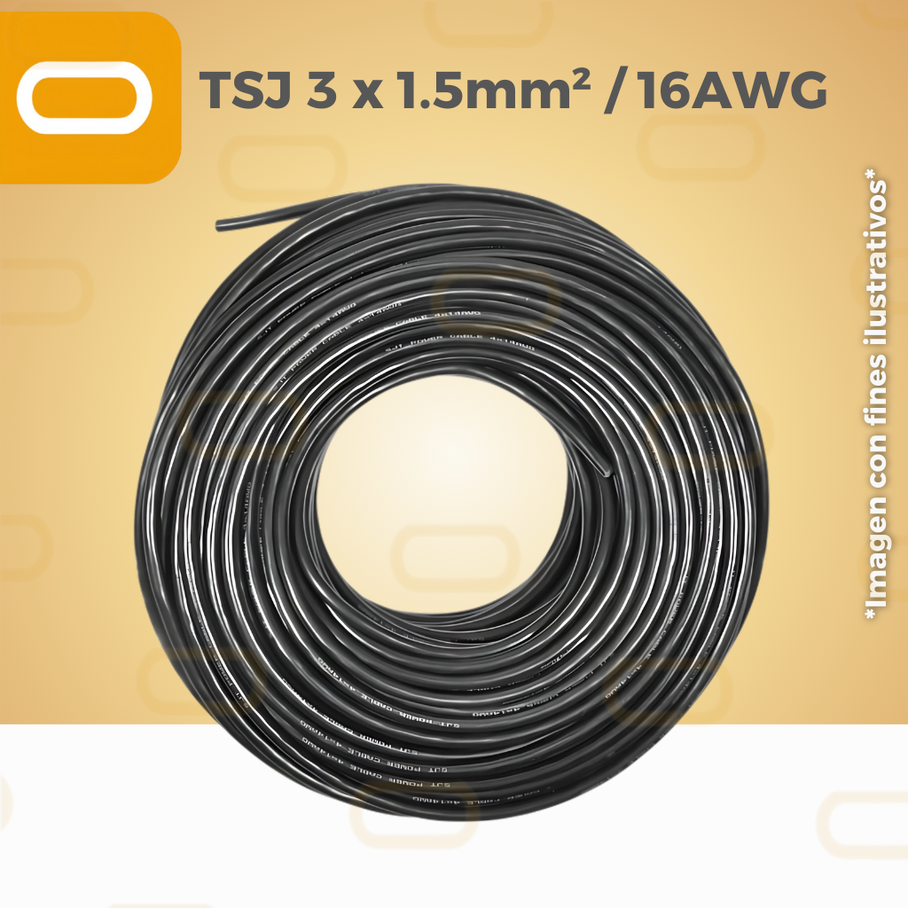 Cable TSJ 3x1.5mm² / 16AWG