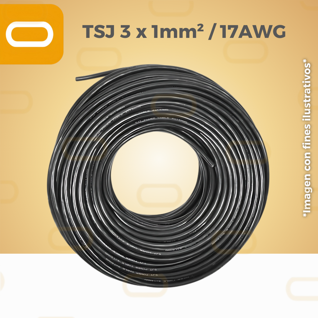 Cable TSJ 3x1mm² / 17AWG