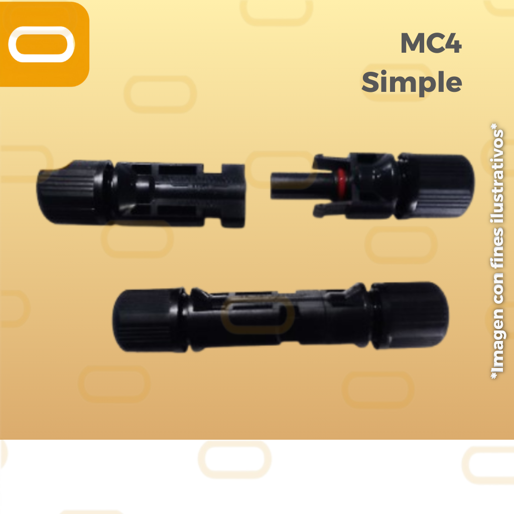 Conector MC4 simple (macho y hembra)