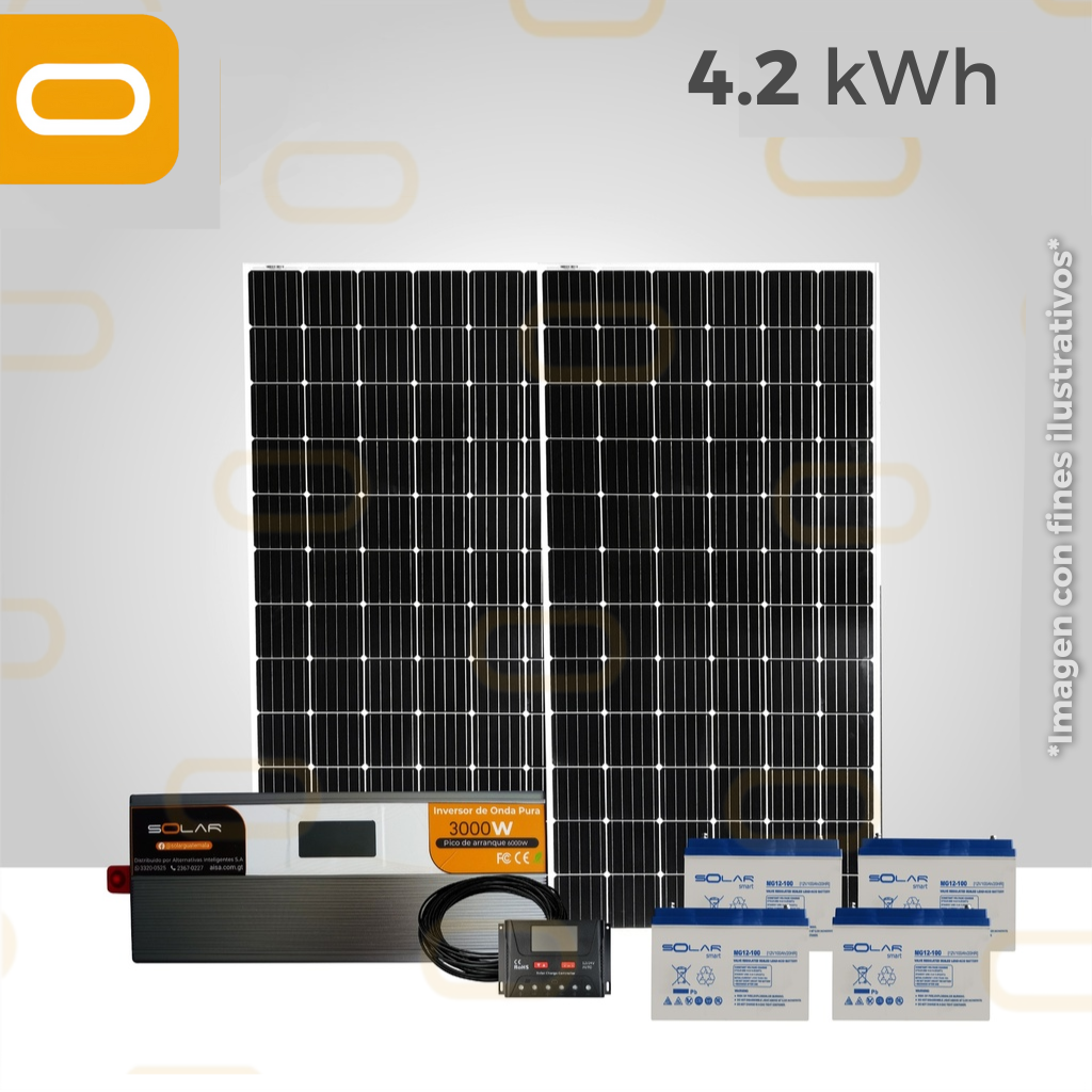 Sistema Aislado 4.2 kWh al día - 380