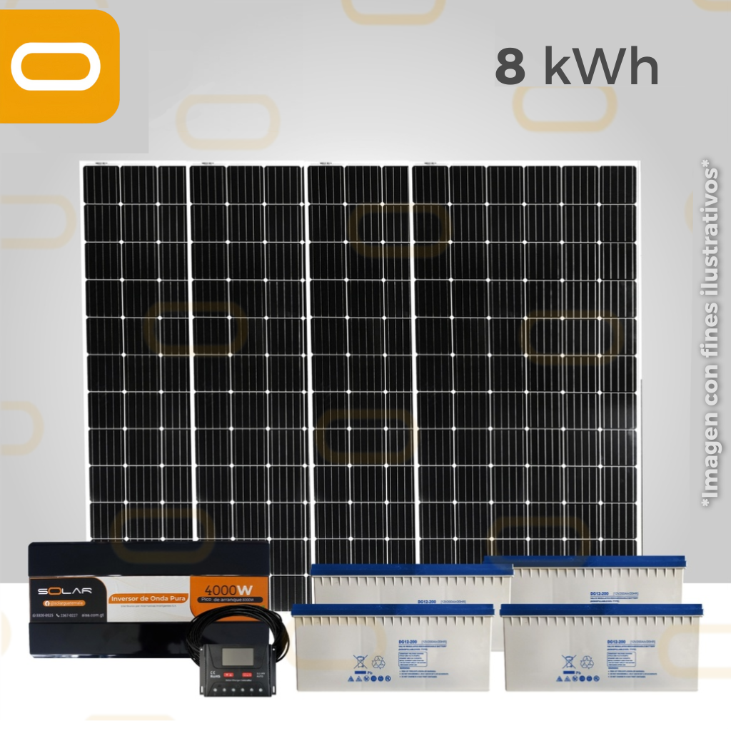 Sistema Aislado 8 kWh al día - 380