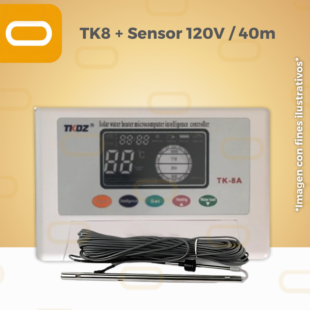 Combo Controlador TK8 + Sensor 120V / 40m