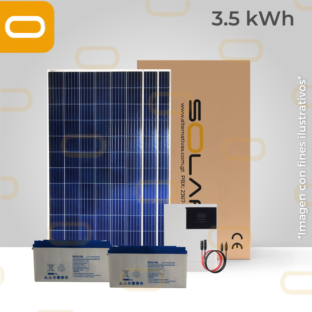 Sistema de Backup 3.5kWh al día / 990Wp