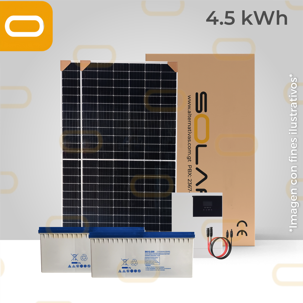 Sistema de Backup 4.5kWh al día / 1100Wp