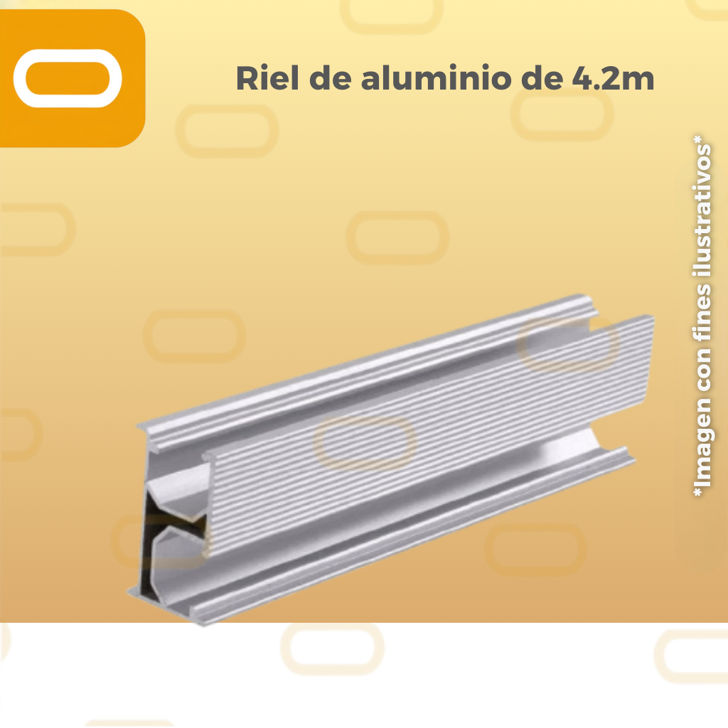 Riel de aluminio de 4.2m