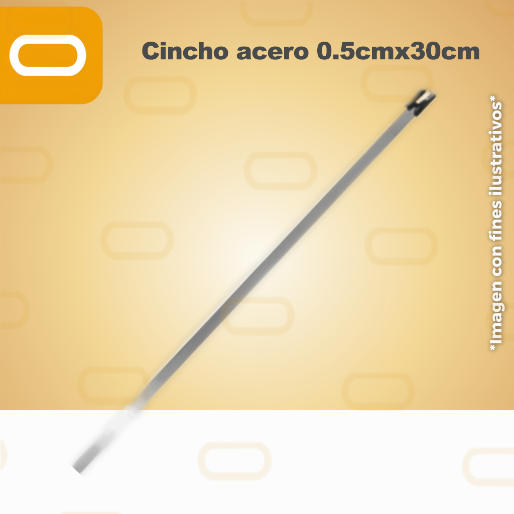 Cincho de acero inoxidable 0.5cmx30cm