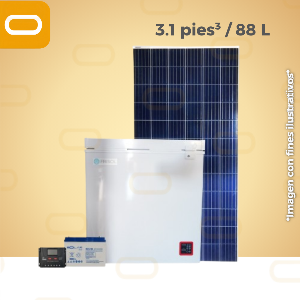 Sistema SOLAR Congelador 3.1 pies³ / 88 Litros