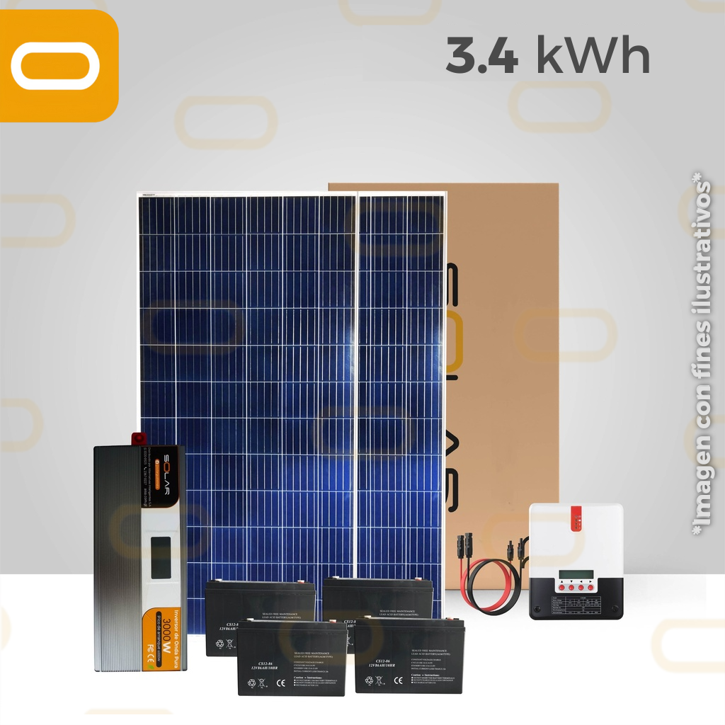 Sistema Aislado 3.4 kWh al día - 330