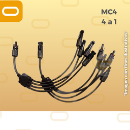 [MC4/Y-4a1] Conector en Y MC4 4 a 1 (macho y hembra)